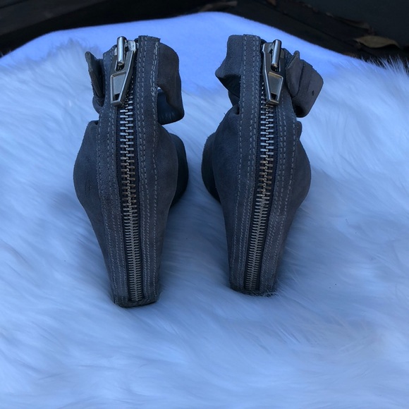 Alexander Wang suede ankle strap wedge heel zipper - Picture 4 of 7